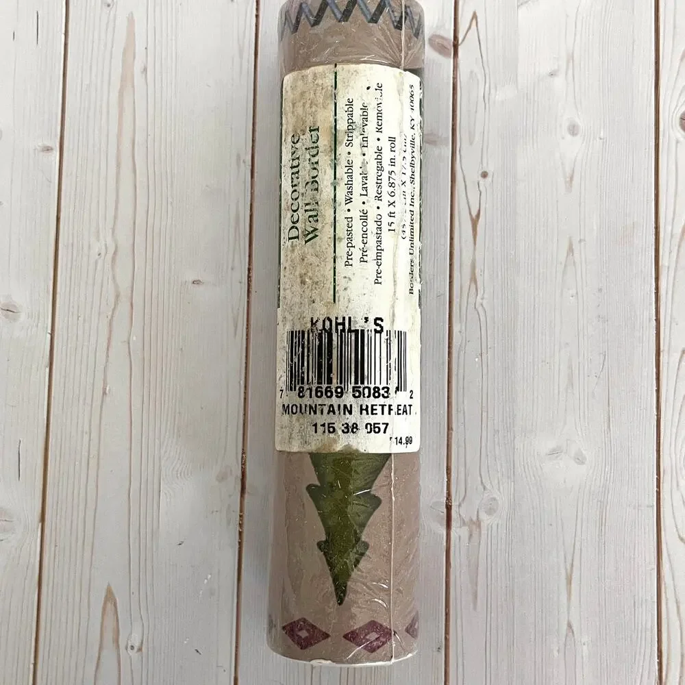 1 Roll Mountain Retreat Wallpaper Border Cabin Lodge Rustic 15 ft x 6.875